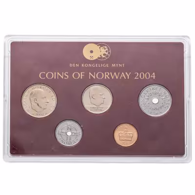 купить Норвегия, годовой набор из 5 разменных монет 2004 г. в оригинальной упаковке