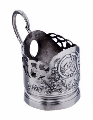 купить Подстаканник "Богдан Хмельницкий", мельхиор, Киевский завод им. Ф. Э. Дзержинского, СССР, 1960-1970 гг.