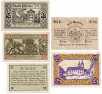 купить Германия (разные земли) набор из 5 нотгельдов 1917-1921