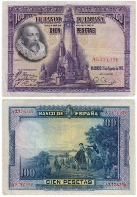 купить Испания 100 песет 1928 (Pick 76)