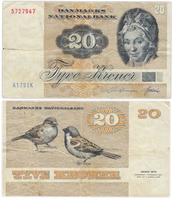 купить Дания 20 крон 1972 (1979) год