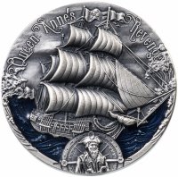 Купить Камерун 1000 франков 2019 "Корабль Месть Королевы Анны", в футляре с сертификатом