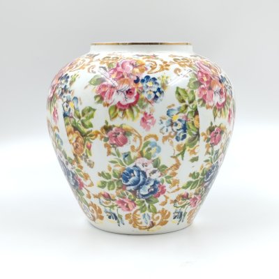 купить Ваза с цветочным декором, фарфор, деколь, золочение, Hitkari Potteries, Индия, 1980-2000 гг.