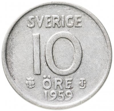 купить Швеция 10 эре (ore) 1959