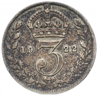 купить Великобритания 3 пенса (pence) 1922