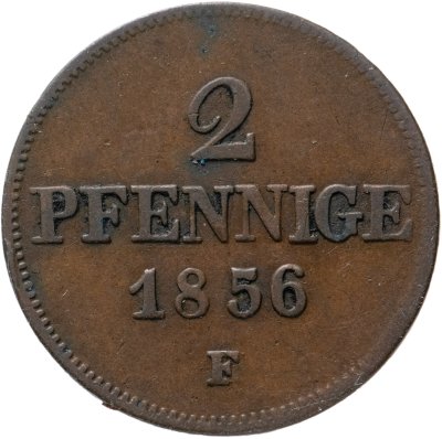 купить Германия, Саксония 2 пфеннига 1856