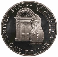 купить США 1 доллар (dollar) 1992 W "200 лет Белому Дому" (в коробке с сертификатом)