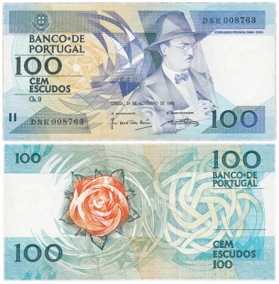 купить Португалия 100 эскудо 1988 (Pick 179f) (24.11.1988) Вариант подписи 2