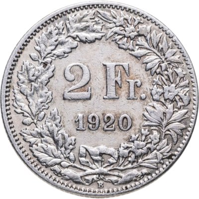 купить Швейцария 2 франка (franc) 1920