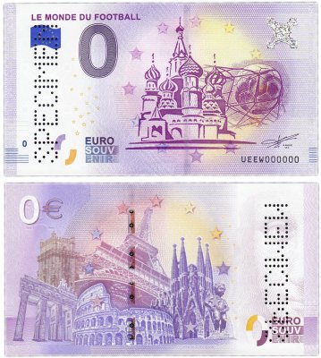 купить 0 евро (euro) «Чемпионат мира по футболу в России» (SPECIMEN) 2018 (NEW)