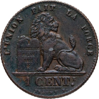 купить Бельгия 1 сантим (centime) 1912 Надпись на французском - 'ALBERT ROI DES BELGES'