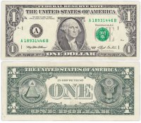 купить США 1 доллар 1993 (Pick 490a) A-Массачусетс