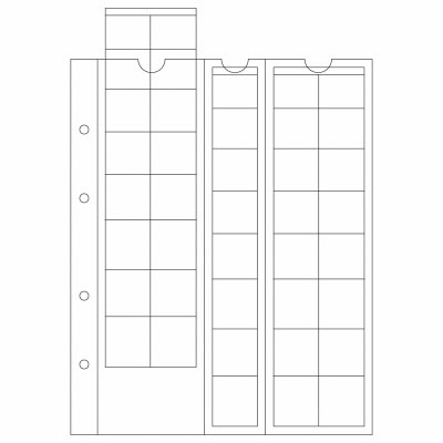 купить Лист Leuchtturm (Германия) формата Optima (200х250 мм) M40 на 40 ячеек для монет до 26мм для евро, 308740