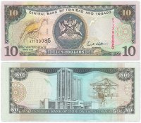 Купить Тринидад и Тобаго 10 долларов 2002 Pick 43