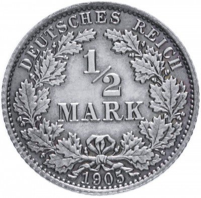 купить Германия (Германская Империя) 1/2 марки 1905 "А"