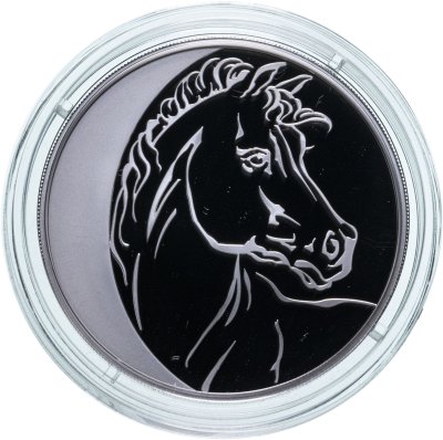 купить 3 рубля 2014 Proof "Лунный календарь. Год Лошади"
