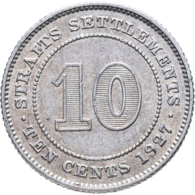 купить Стрейтс Сетлментс 10 центов (cents) 1927