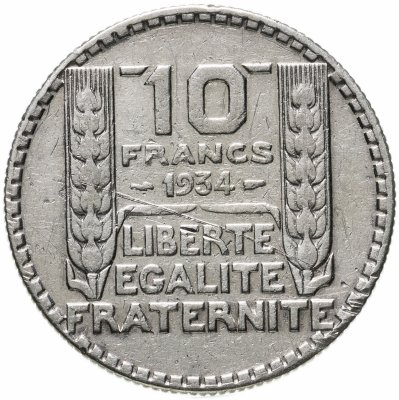 купить Франция 10 франков (francs) 1934
