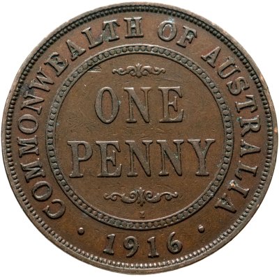 купить Австралия 1 пенни (penny) 1916