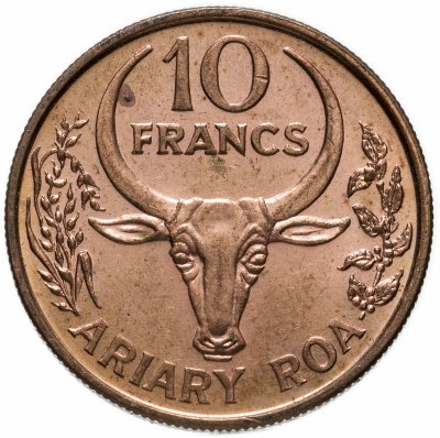 купить Мадагаскар 10 франков (francs) 1996