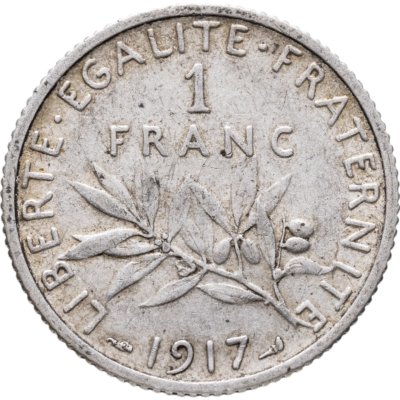 купить Франция 1 франк (franc) 1917