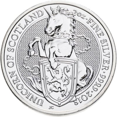 купить Великобритания 5 фунтов (pounds) 2018 "Звери королевы - Единорог Шотландии"