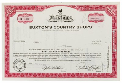 купить Акция США BUXTON'S COUNTRY SHOPS 1969 г.
