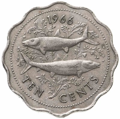 купить Багамы 10 центов (cents) 1966