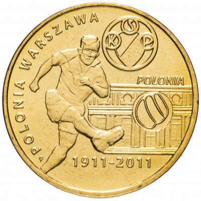 купить Польша 2 злотых 2011 "Полония Варшава (Polonia Warszawa)"