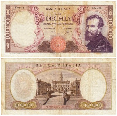 купить Италия 10000 лир 1962 (Pick 97a)