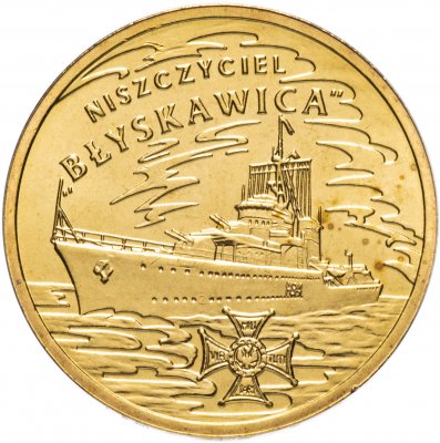 купить Польша 2 злотых 2012 "Эсминец «Молния» (ORP «Blyskawica» Destroyer) "