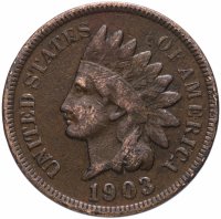 Купить США 1 цент (cent) 1903 Indian Head Cent