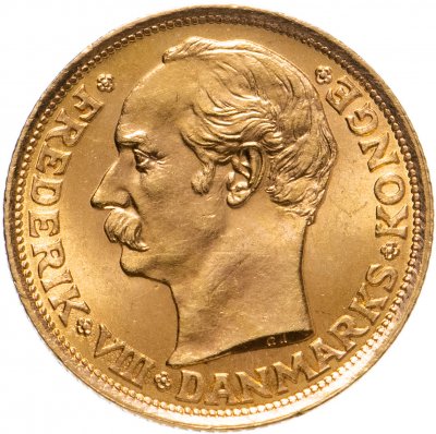 купить Дания 10 крон (kroner) 1909 с портретом короля Фридерика VIII