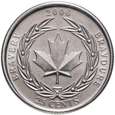 купить Канада 25 центов (cents) 2006 "Ордена и медали Канады - Медаль за храбрость"