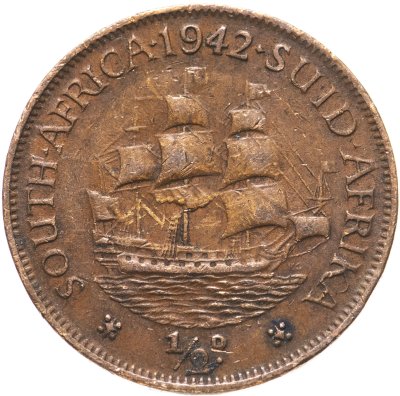 купить ЮАР 1/2 пенни (penny) 1942