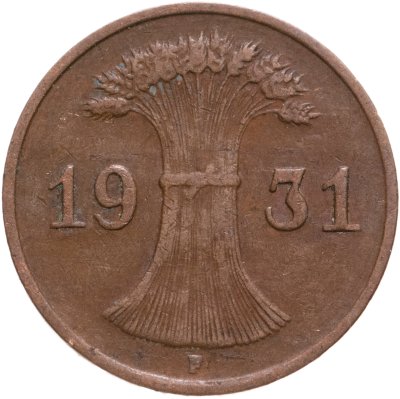 купить Германия (Веймарская республика) 1 рейхспфенниг (reichspfennig) 1931