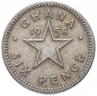 купить Гана 6 пенсов (pence) 1958