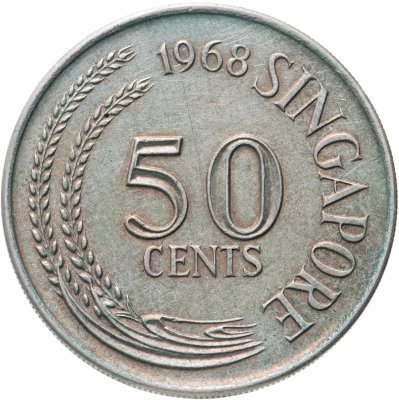 купить Сингапур 50 центов (cents) 1968