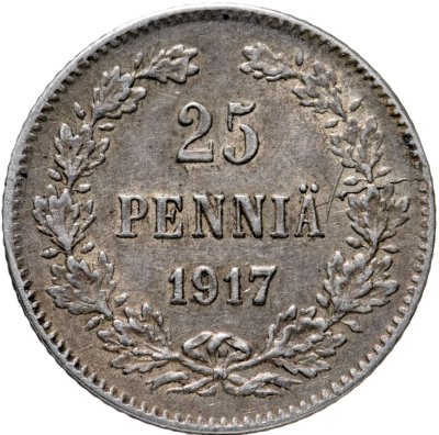 купить 25 пенни (pennia) 1917 S гербовый орёл без корон