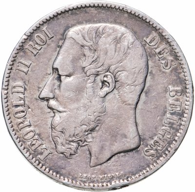 купить Бельгия 5 франков 1869 "Леопольд II"