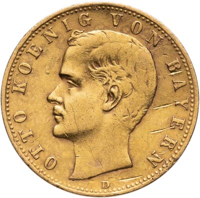купить Германская империя, Бавария 10 марок (mark) 1898 D Отто I