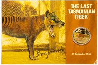 Купить Остров Ниуэ 1 доллар 2011 "Тасманийский тигр", в буклете
