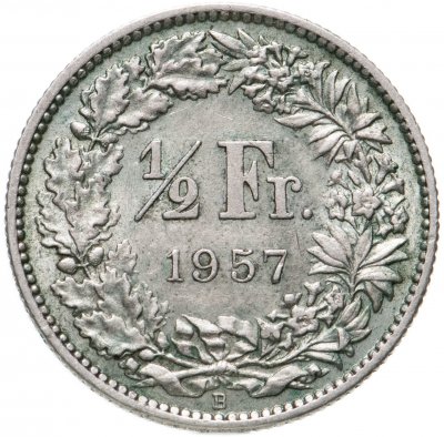купить Швейцария 1/2 франка (franc) 1957
