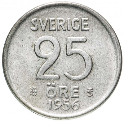 купить Швеция 25 эре (ore) 1956
