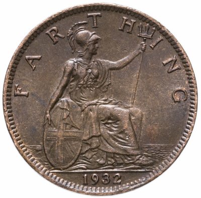 купить Великобритания 1 фартинг (farthing) 1932
