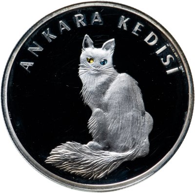 купить Турция 20 новых лир 2005 Ангорская кошка
