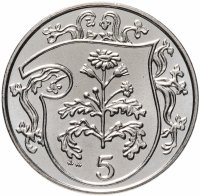 Купить Остров Мэн 5 пенсов (pence) 1987