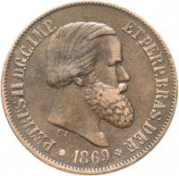 купить Бразилия 20 реалов 1869