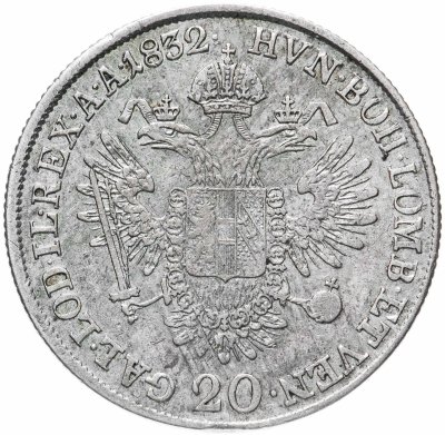 купить Австрия 20 крейцеров 1832 С знак монетного двора "C" - Прага Австрия
