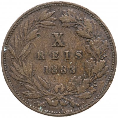 купить Португалия 10 рейс (reis) 1883
